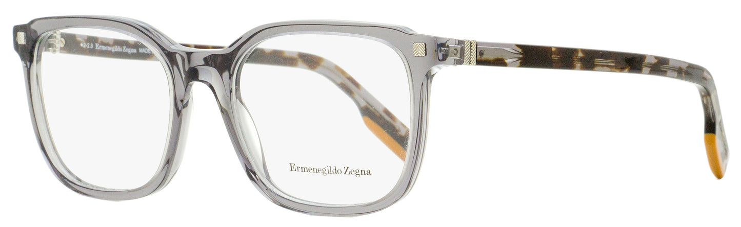 Zegna Rectangular Eyeglasses EZ5129 020 Transparent Gray/Black Havana 54mm 5129