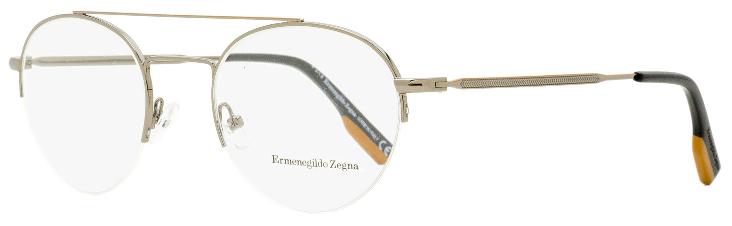 Zegna Semi-Rimless Eyeglasses EZ5131 014 Ruthenium/Black/Vicuna 51mm 5131