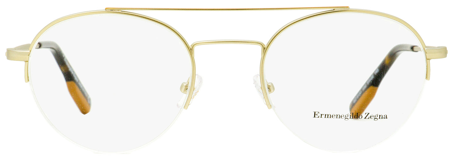 Zegna Semi-Rimless Eyeglasses EZ5131 032 Light Gold/Havana/Vicuna 51mm 5131