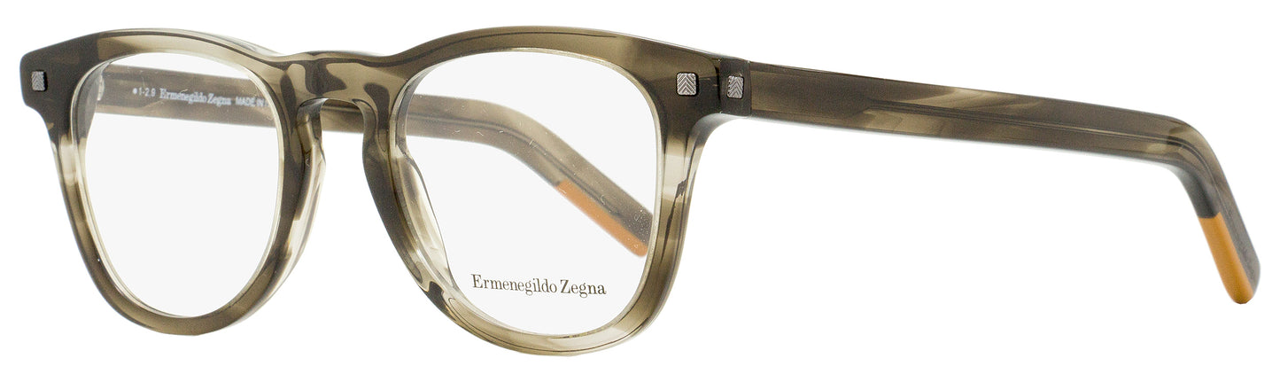 Zegna Rectangular Eyeglasses EZ5137 020 Straited Transparent Gray 49mm 5137