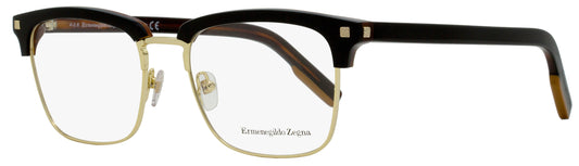 Zegna Rectangular Eyeglasses EZ5139 005 Black/Havana/Gold 52mm 5139