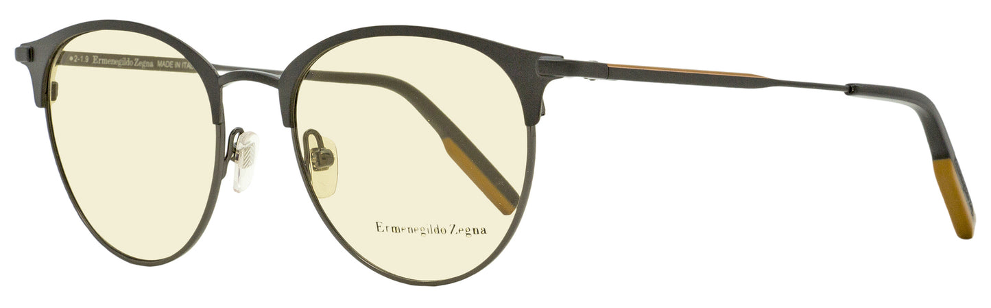 Zegna Round Eyeglasses EZ5141 001 Matte/Shiny Black 51mm 5141