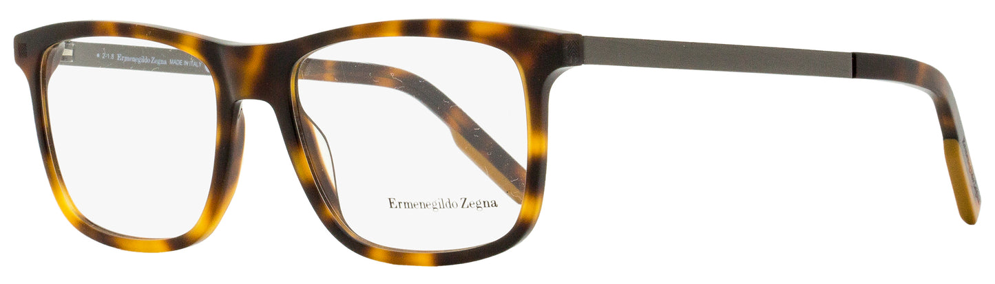 Zegna Rectangular Eyeglasses EZ5142 052 Havana/Ruthenium 55mm 5142