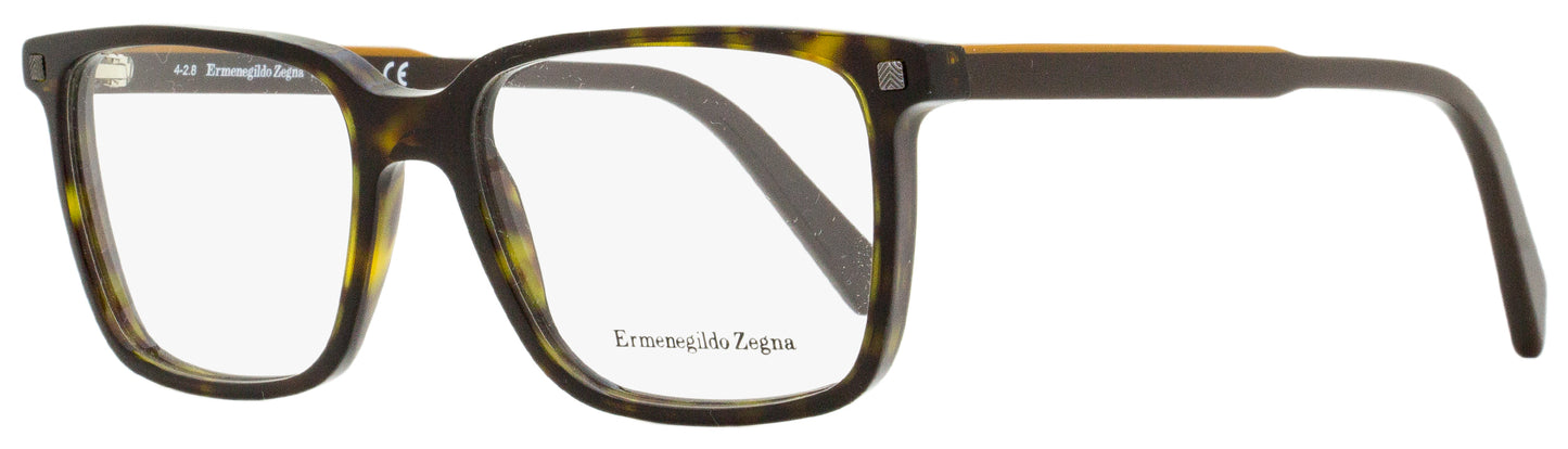 Zegna Square Eyeglasses EZ5145 052 Dark Havana/Ruthenium 54mm 5145