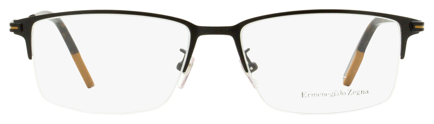 Zegna Semi-Rimless Eyeglasses EZ5155D 002 Matte Black/Havana 55mm 5155