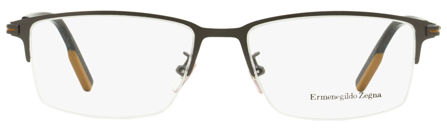 Zegna Semi-Rimless Eyeglasses EZ5155D 012 Dark Ruthenium/Black 55mm 5155