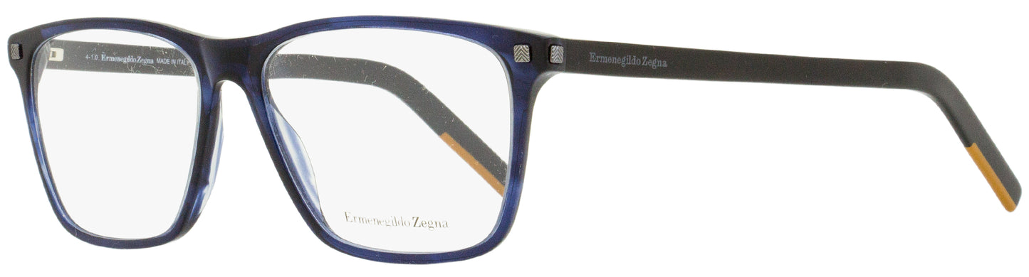 Zegna Thin Frame Eyeglasses EZ5161 092 Striped Blue/Black 56mm 5161