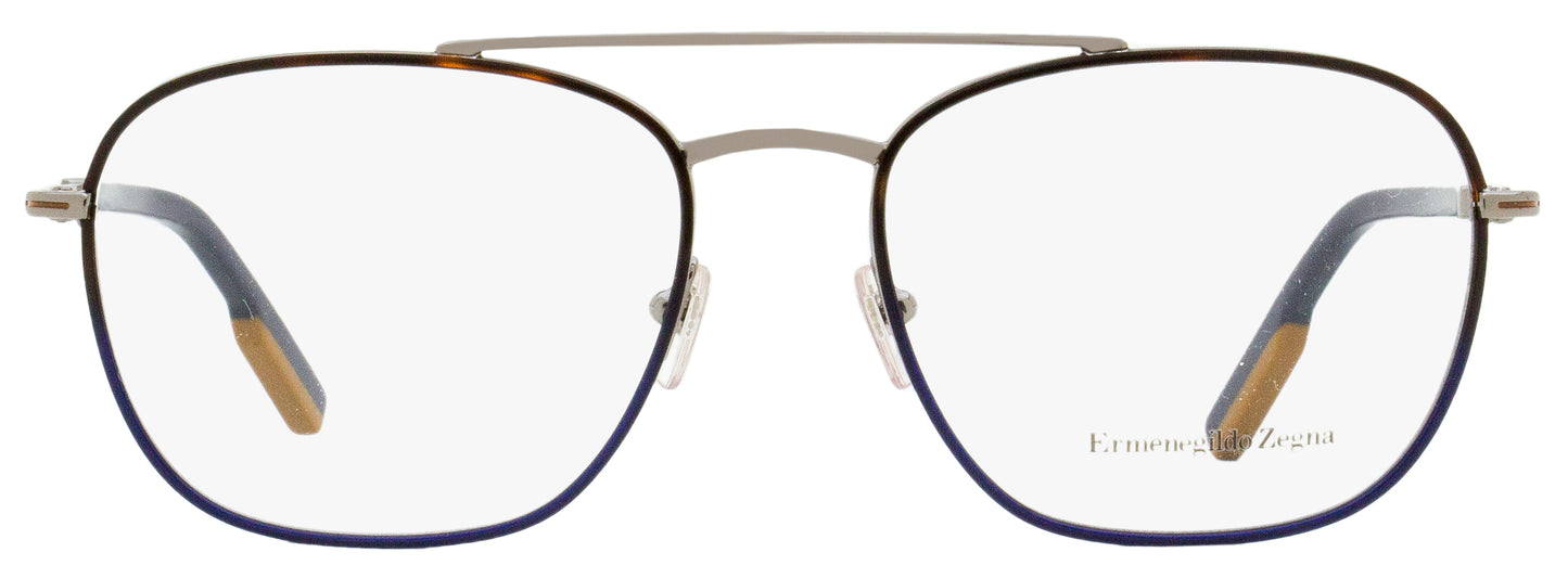 Zegna Rectangular Eyeglasses EZ5183 014 Ruthenium/Blue 56mm