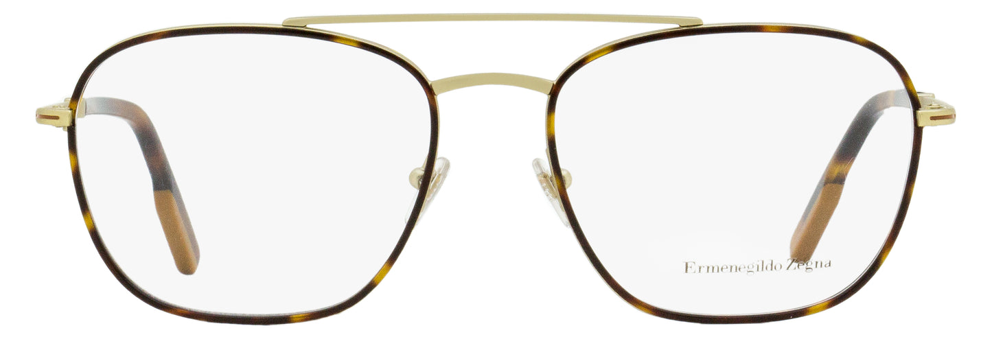 Zegna Rectangular Eyeglasses EZ5183 032 Matte Gold/Havana 56mm