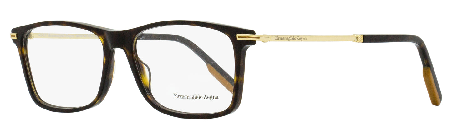 Zegna Rectangular Eyeglasses EZ5185 052 Havana/Gold 57mm