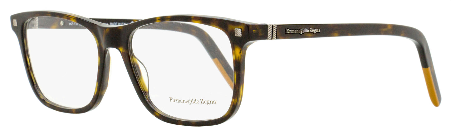 Zegna Vicuna Rectangular Eyeglasses EZ5187 052 Dark Havana 56mm
