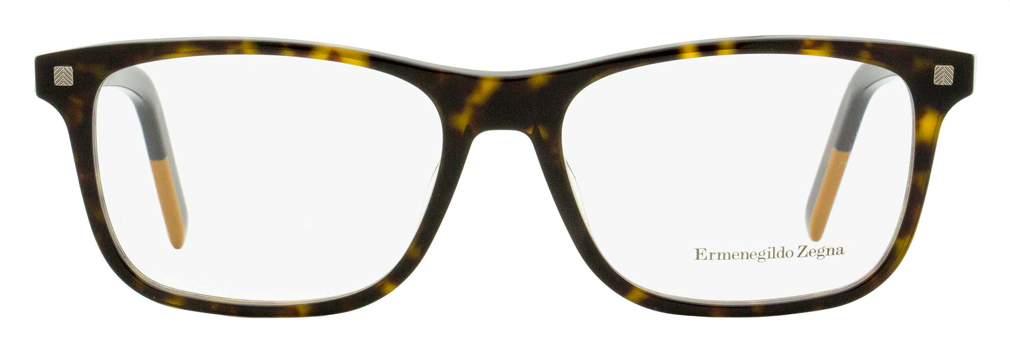 Zegna Vicuna Rectangular Eyeglasses EZ5187 052 Dark Havana 56mm