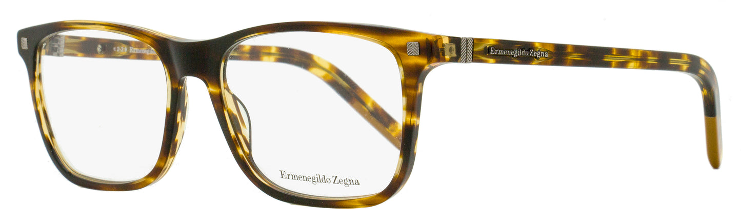 Zegna Vicuna Rectangular Eyeglasses EZ5187 053 Blonde Havana 56mm