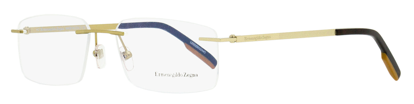 Zegna Rimless Eyeglasses EZ5219 038 Bronze/Havana 57mm