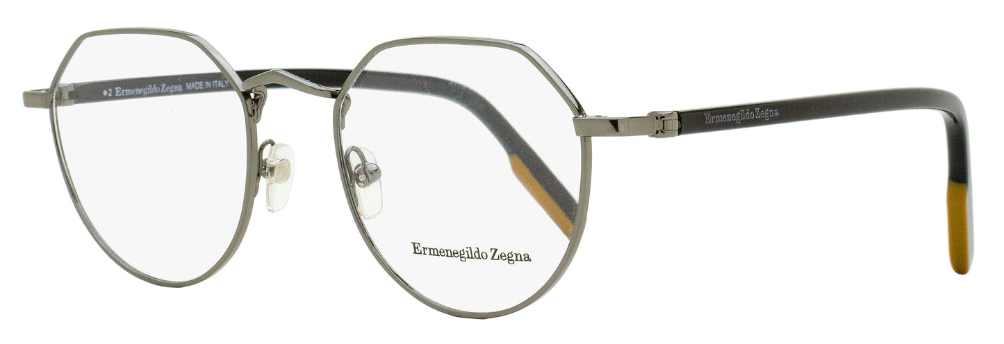 Zegna Geometric Vicuna Eyeglasses EZ5238 012 Ruthenium/Black 50mm