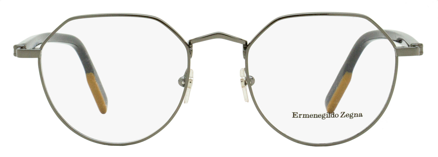 Zegna Geometric Vicuna Eyeglasses EZ5238 012 Ruthenium/Black 50mm
