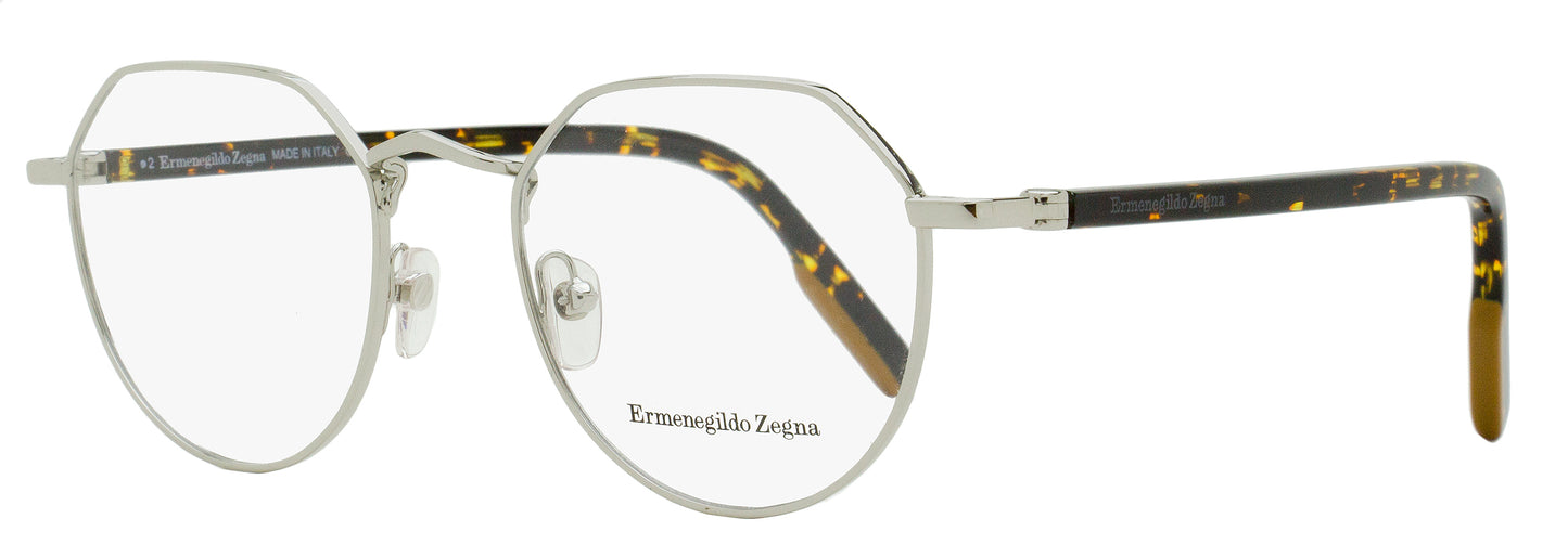 Zegna Geometric Vicuna Eyeglasses EZ5238 016 Palladium/Tortoise 50mm