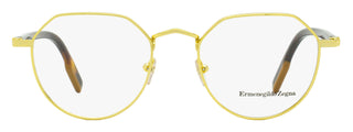 Zegna Geometric Vicuna Eyeglasses EZ5238 030 Yellow Gold/Havana 50mm