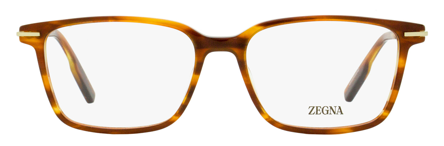Zegna Rectangular Leggerissimo Eyeglasses EZ5246 052 Havana/Gold 54mm