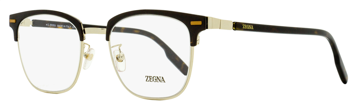 Zegna Browline Leggerissimo Eyeglasses EZ5250-H 050 Brown/Gold 52mm