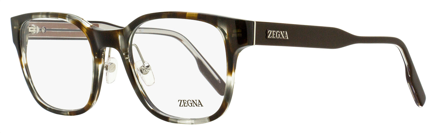 Zegna Square Acetate Eyeglasses EZ5253 020 Gray Havana 53mm