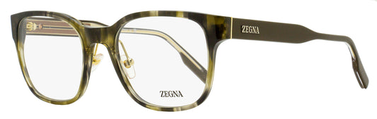 Zegna Square Acetate Eyeglasses EZ5253 098 Green Havana 53mm