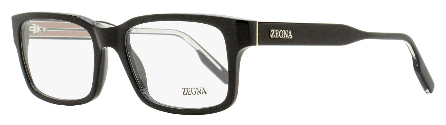 Zegna Soft Rectangular Eyeglasses EZ5254 001 Black 54mm