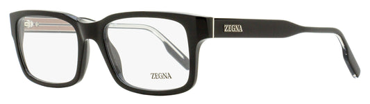 Zegna Soft Rectangular Eyeglasses EZ5254 001 Black 54mm