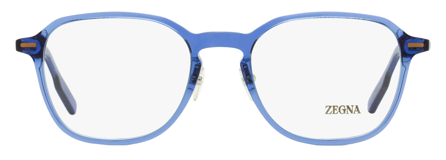 Zegna Modern Square Eyeglasses EZ5255-H 090 Blue 52mm