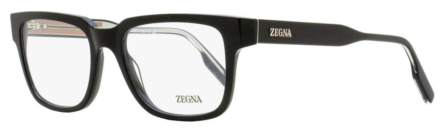 Zegna Retro Rectangular Eyeglasses EZ5260 001 Black 52mm