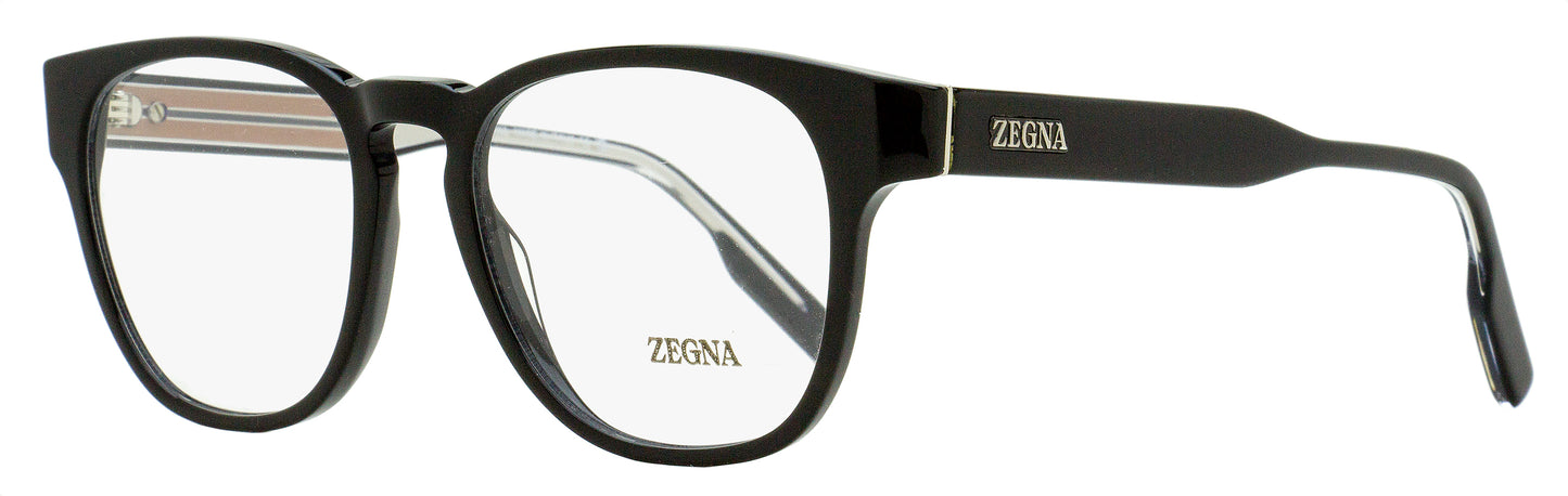 Zegna Keyhole Square Eyeglasses EZ5261 001 Black 51mm