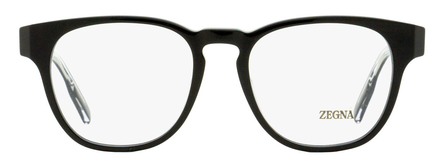Zegna Keyhole Square Eyeglasses EZ5261 001 Black 51mm