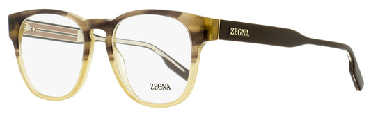Zegna Keyhole Square Eyeglasses EZ5261 050 Brown Melange/Beige 51mm