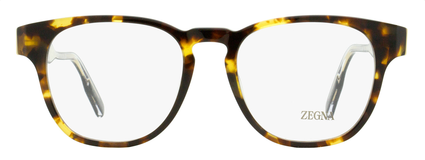 Zegna Keyhole Square Eyeglasses EZ5261 054 Havana 51mm