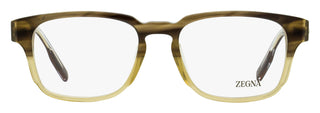 Zegna Keyhole Rectangular Eyeglasses EZ5262 050 Brown Ombre 53mm