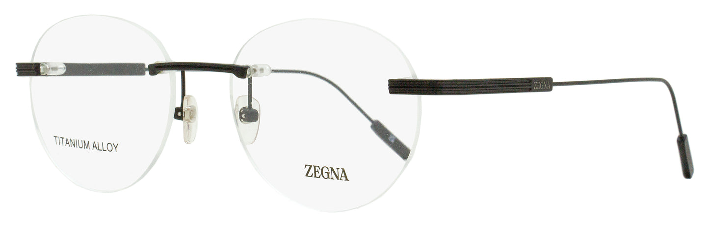 Zegna Rimless Titanium Eyeglasses EZ5263-H 002 Matte Black 53mm