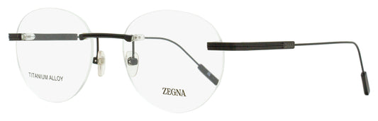 Zegna Rimless Titanium Eyeglasses EZ5263-H 002 Matte Black 53mm