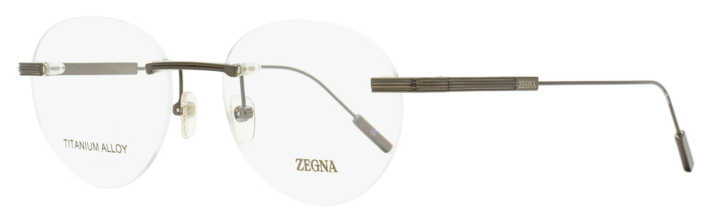 Zegna Rimless Titanium Eyeglasses EZ5263-H 008 Gunmetal 53mm