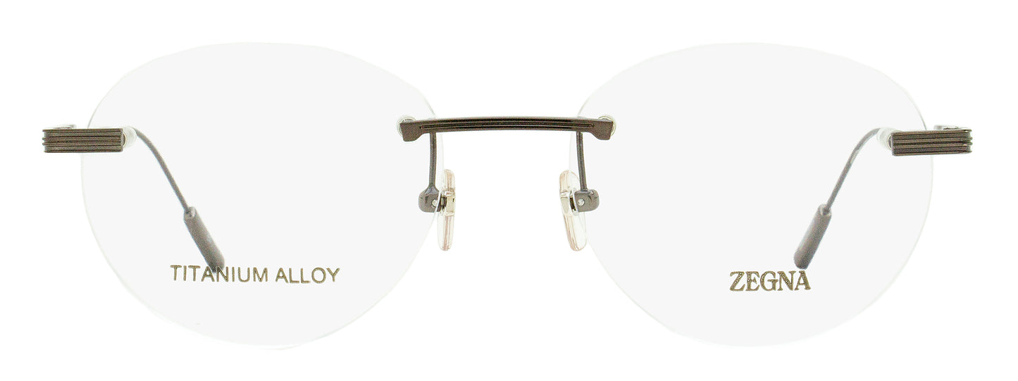 Zegna Rimless Titanium Eyeglasses EZ5263-H 008 Gunmetal 53mm