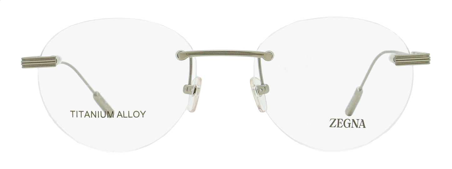 Zegna Rimless Titanium Eyeglasses EZ5263-H 017 Matte Palladium 53mm