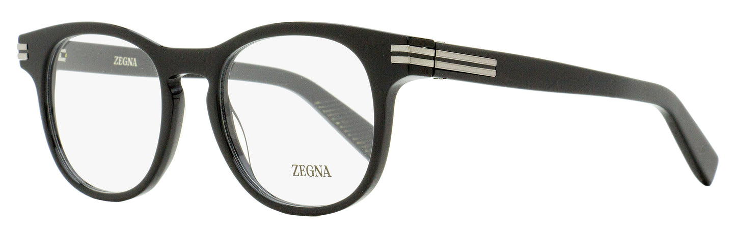 Zegna Keyhole Oval Eyeglasses EZ5268 001 Black 51mm