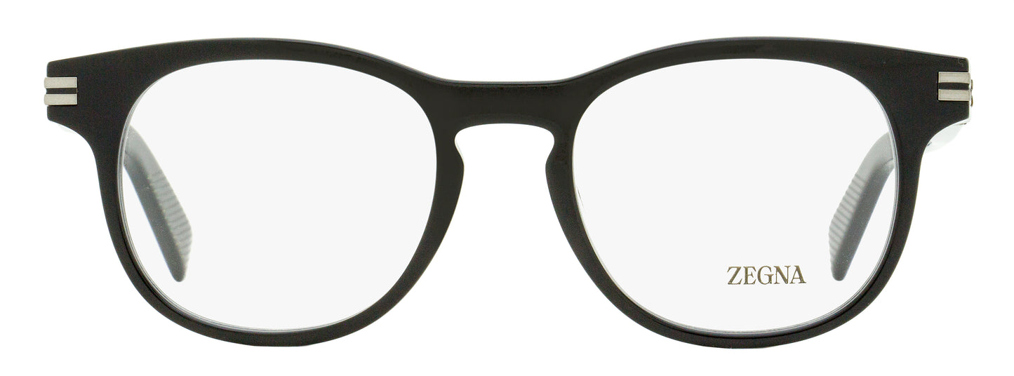 Zegna Keyhole Oval Eyeglasses EZ5268 001 Black 51mm