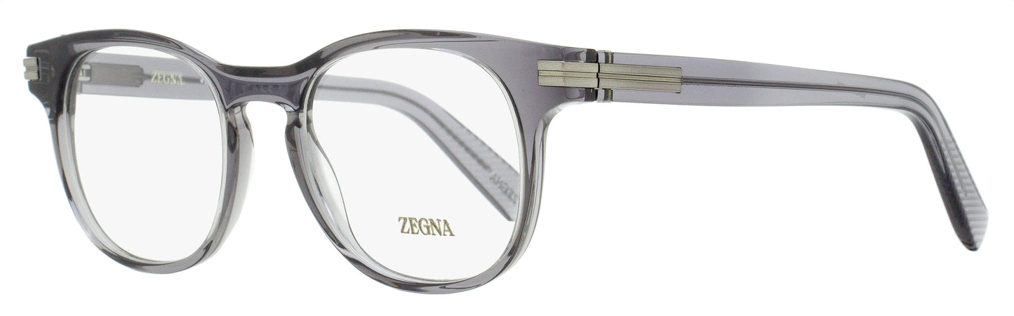 Zegna Keyhole Oval Eyeglasses EZ5268 020 Transaparent Gray 51mm