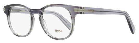Zegna Keyhole Oval Eyeglasses EZ5268 020 Transaparent Gray 51mm