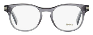 Zegna Keyhole Oval Eyeglasses EZ5268 020 Transaparent Gray 51mm