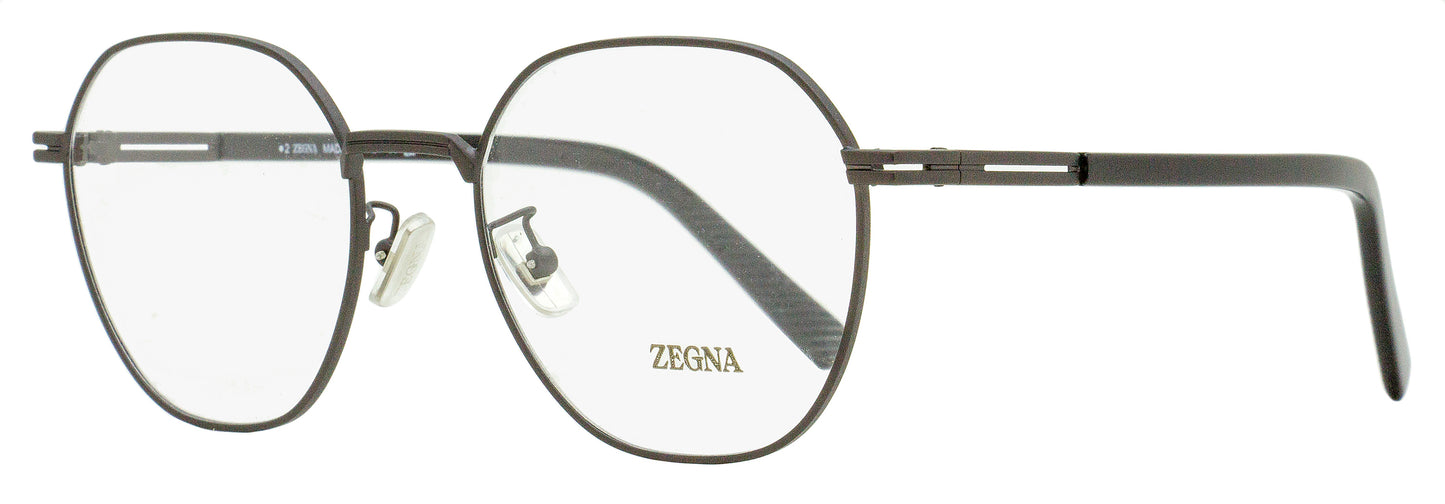 Zegna Geometric Round Eyeglasses EZ5270-H 009 Matte Gunmetal 53mm