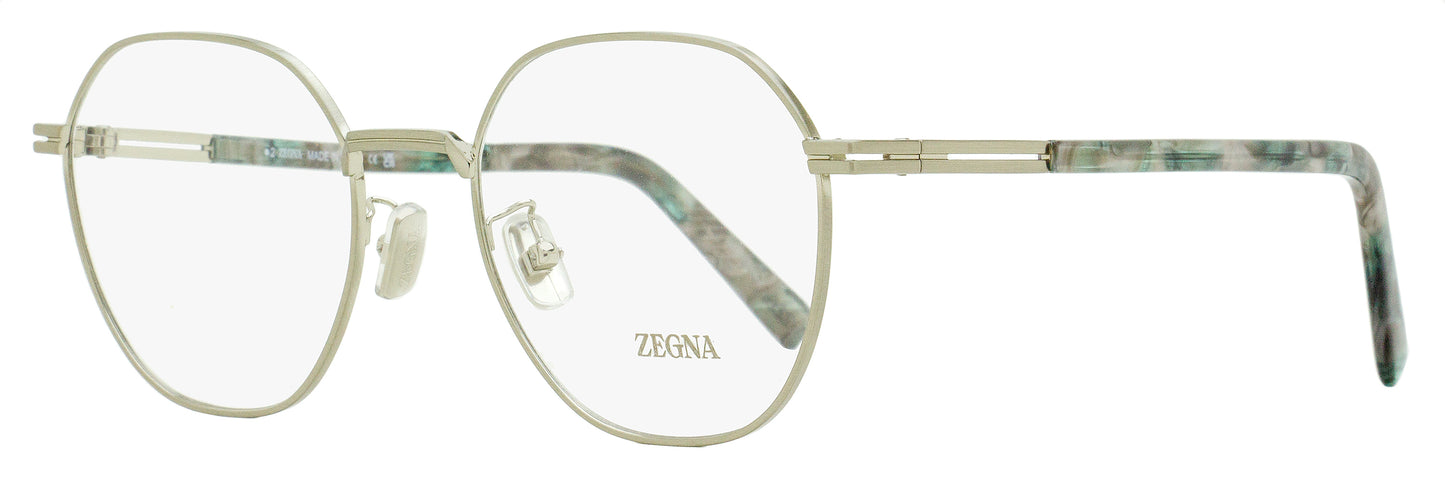 Zegna Geometric Round Eyeglasses EZ5270-H 016 Palladium 53mm