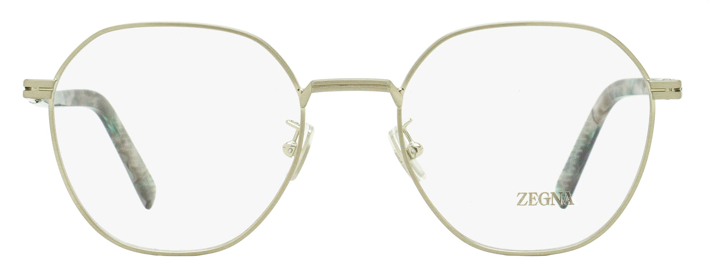 Zegna Geometric Round Eyeglasses EZ5270-H 016 Palladium 53mm