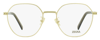 Zegna Geometric Round Eyeglasses EZ5270-H 032 Pale Gold 53mm