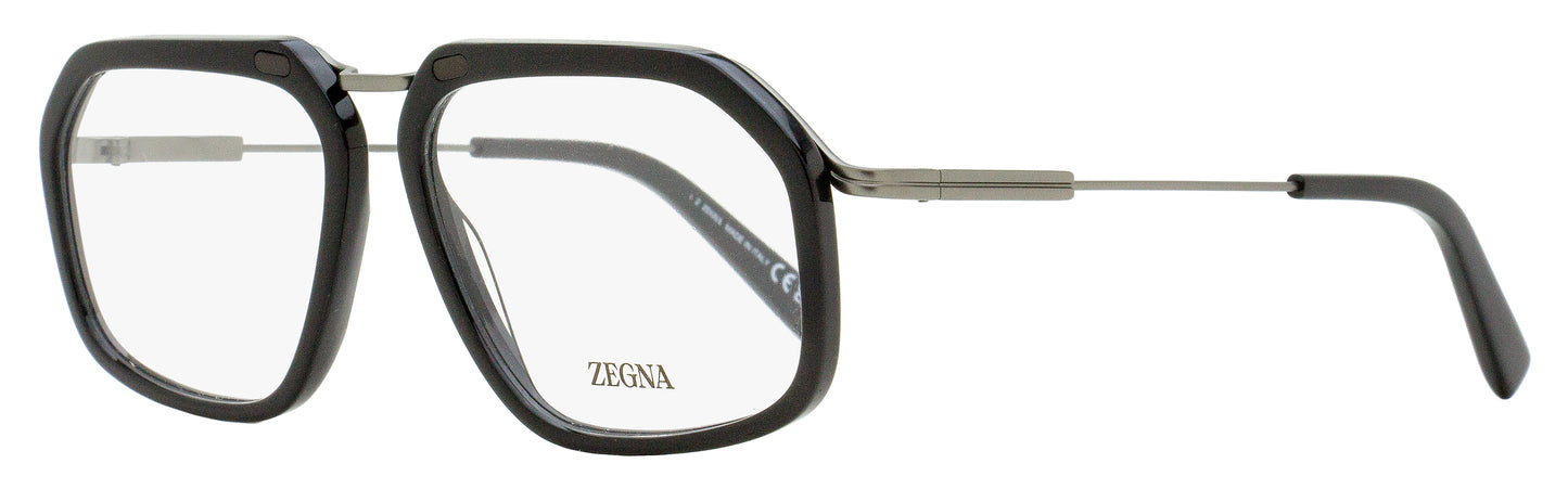Zegna Tapered Rectangular Eyeglasses EZ5271 001 Black 56mm